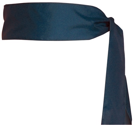 Diadema de tela azul oscuro anudada